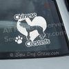 Love Chinese Cresteds Car Stickers