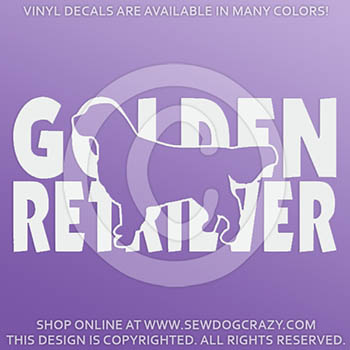Golden Retriever Car Vinyl Decals