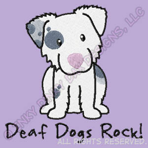 Deaf Dogs Rock Embroidery