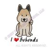 I Love Buhunds Embroidery