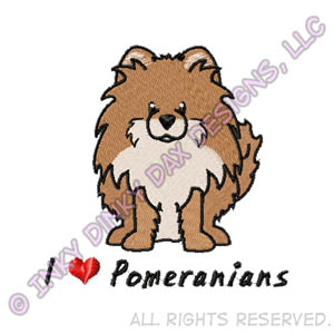 Cute Cartoon Pomeranian Embroidery