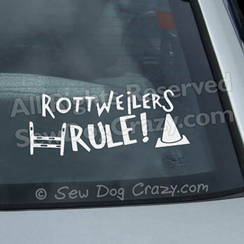 Rottweilers Rule Dog Sticker