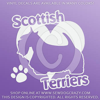 Love Scottish Terriers Car Decals
