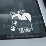 Love Scottish Terriers Car Window Sticker