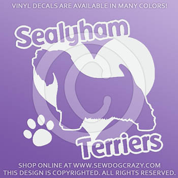 Vinyl Love Sealyham Terriers Decals