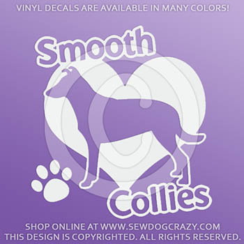 Love Smooth Collies Vinyl Decals
