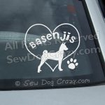I Love Basenjis Car Window Stickers
