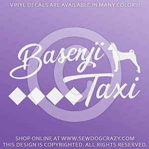 Basenji Taxi Decal