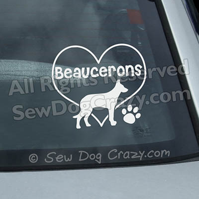 Heart Beauceron Stickers