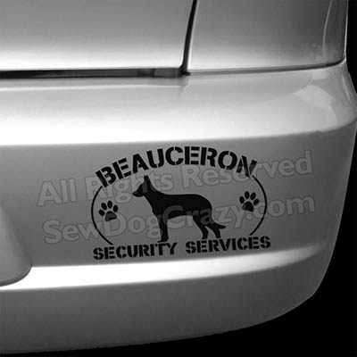 Guarded by a Beauceron bumper Sticker