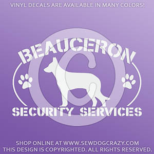Beauceron Security Decal