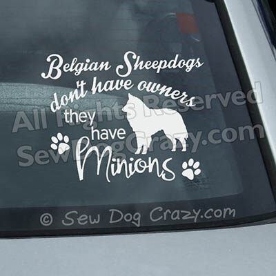 Belgian Sheepdog Car Window Stickers
