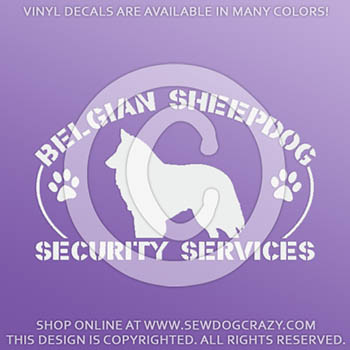 Belgian Sheepdog Security Decals