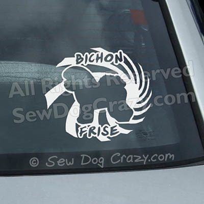 Cool Bichon Car Window Stickers