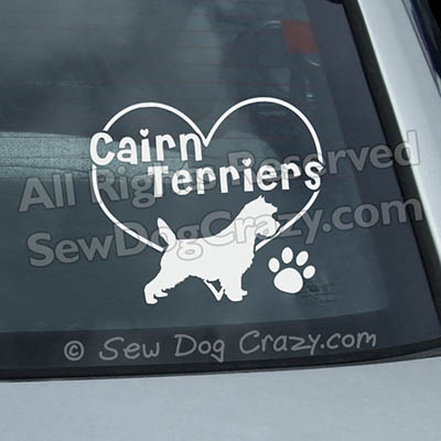 Cairn Terrier Car Window Sticker
