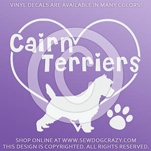 I Love Cairn Terriers Decals