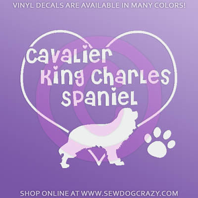 I Love Cavalier King Charles Spaniel Decal