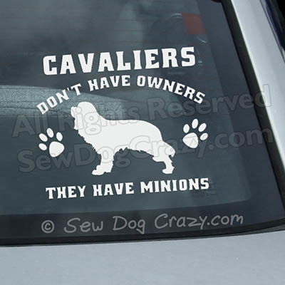 Cavalier Spaniel Car Window Stickers