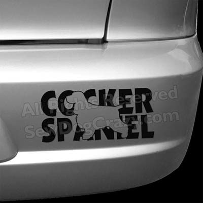 English Cocker Spaniel Vinyl Stickers