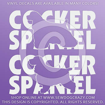 Vinyl Cocker Spaniel Car Decals