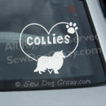 Love Collies Car Sticker