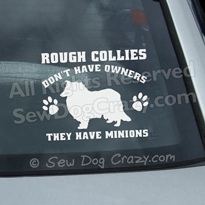 Funny Collie Car Window Stickers