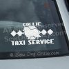 Collie Taxi Car Sticker