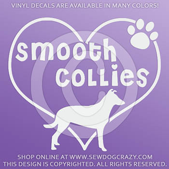Heart Smooth Collies Vinyl Decals