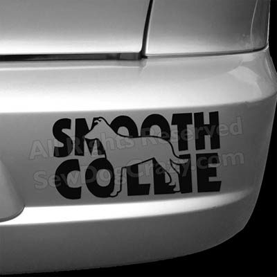 Vinyl Smooth Collie Bumper Stickers
