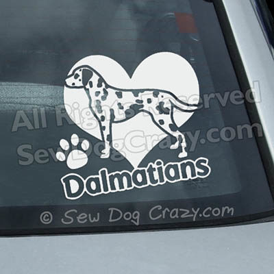 Love Dalmatians Window Stickers