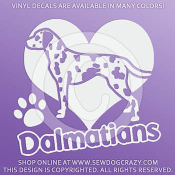 Love Dalmatians Vinyl Decals