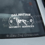 Protected by a Dalmatian Window Sticker