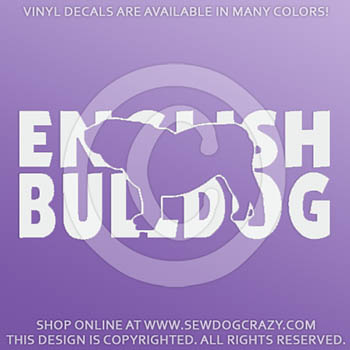 Vinyl English Bulldog Decals