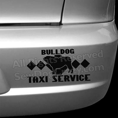Bulldog Taxi Car Decals
