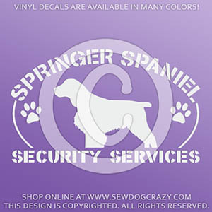Protected by an English Springer Spaniel Decal