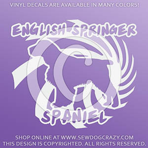 Spiral English Springer Spaniel Decal