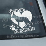 Love German Shepherds Car Decals
