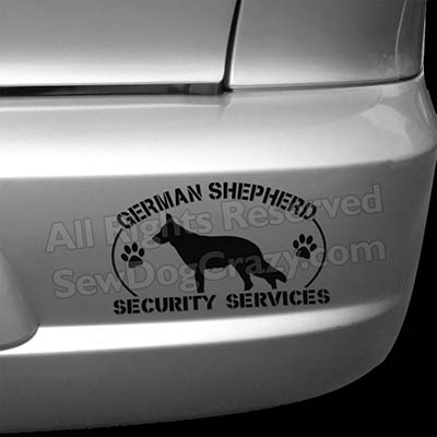 Protected by a German Shepherd Car Sticker