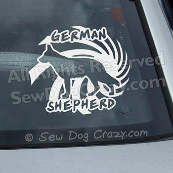 German Shepherd Car Window Sticker
