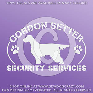 Protected by a Gordon Setter Decals