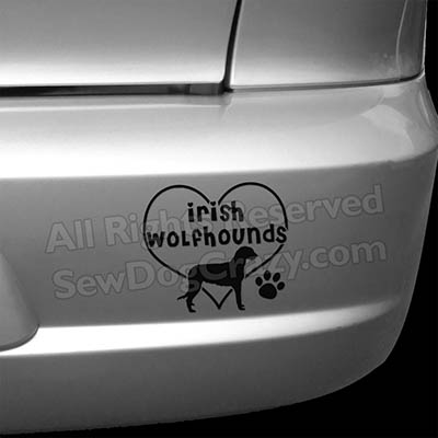 I Love Irish Wolfhounds Bumper Sticker