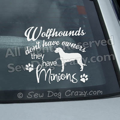 Irish Wolfhound Car Window Stickers