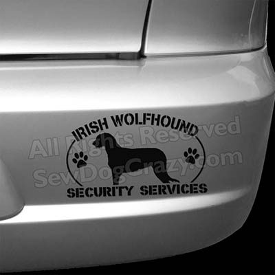 Irish Wolfhound Security Bumper Stickers