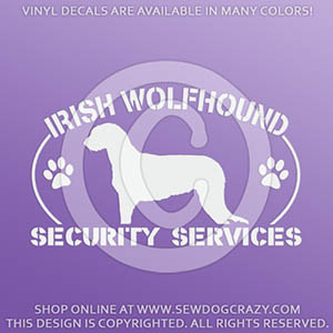 Irish Wolfhound Security Car Decals