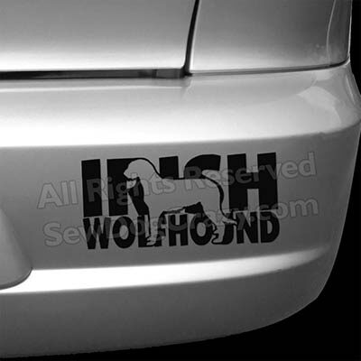 Irish Wolfhound Car Decals