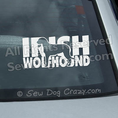 Vinyl Irish Wolfhound Car Decals
