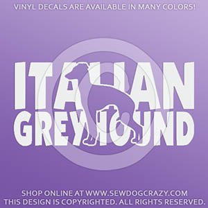 Italian Greyhound Decals