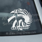 Cool Italian Greyhound Vinyl Stickers