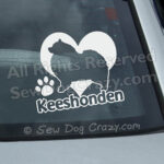 Love Keeshond Car Window Sticker
