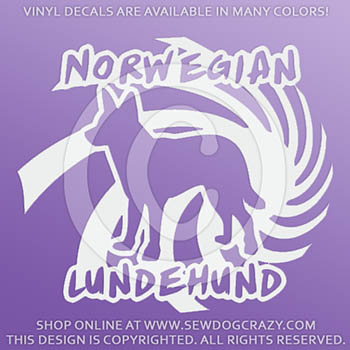 Norwegian Lundehund Vinyl Stickers